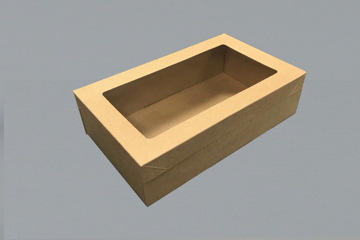 Small Kraft Catering Box with Lid - Packaging Direct
