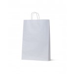White Medium Twist Handle Paper Carry Bag - Packaging Direct
