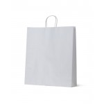 White Large Twist Handle Paper Carry Bag - Packaging Direct