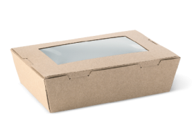 Ex-Small Brown Window Box - Packaging Direct