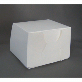 4 x 4 x 3" White Cake Box - Packaging Direct