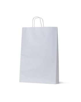 White Medium Twist Handle Paper Carry Bag - Packaging Direct