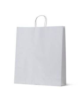 White Large Twist Handle Paper Carry Bag - Packaging Direct