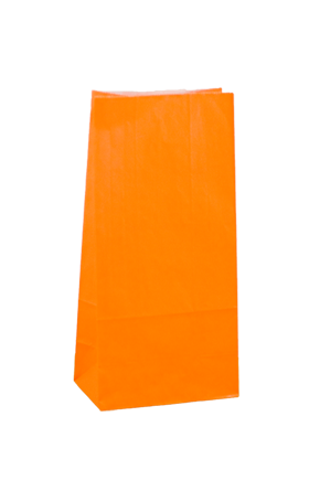 No4 Orange Block Bottom Gift Bag - Packaging Direct